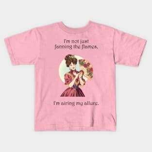 Fanning the Flames of Fashion, One Alluring Breeze at a Time! Kids T-Shirt